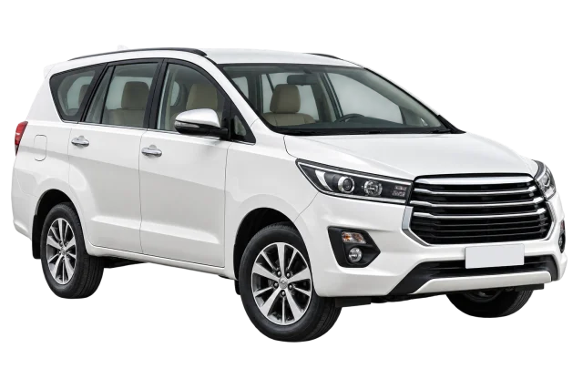 White Innova Crysta cab